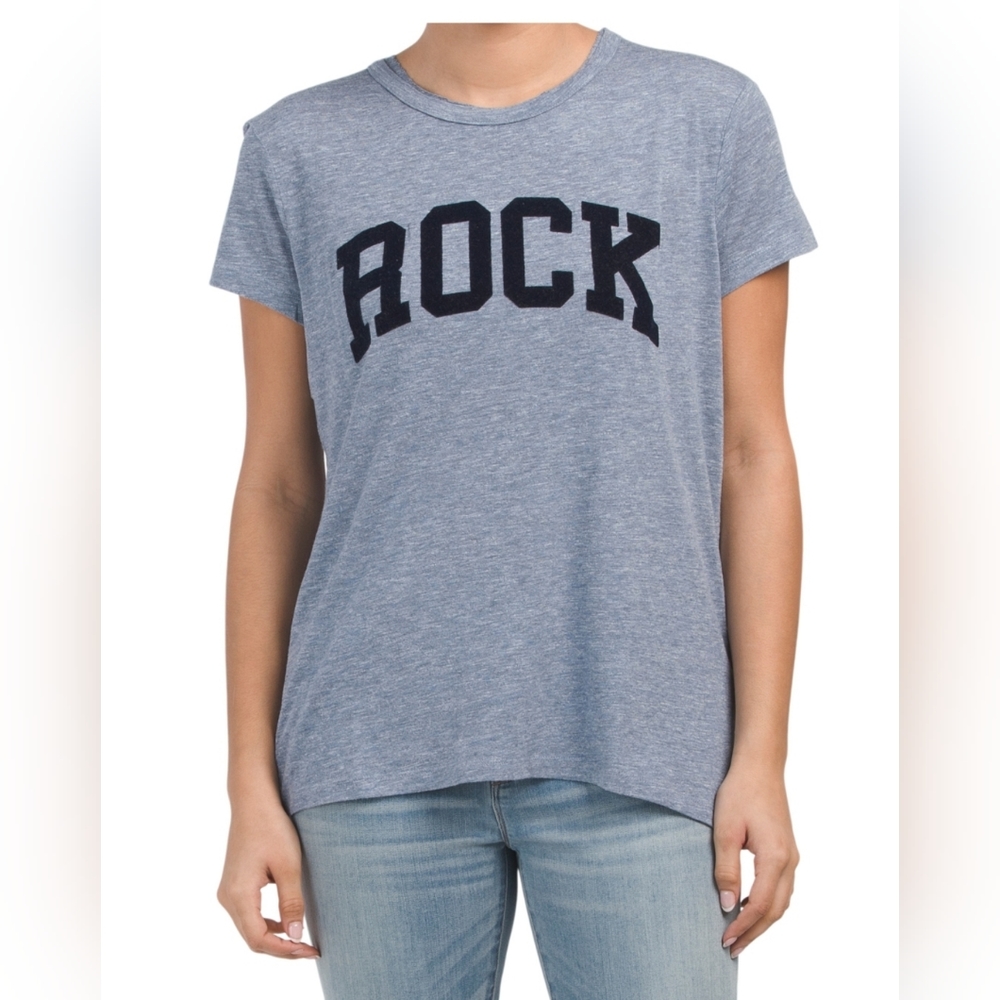 ZADIG & VOLTAIRE Walk Chine Rock Short Sleeve T-shirt , M, Blue, NWT